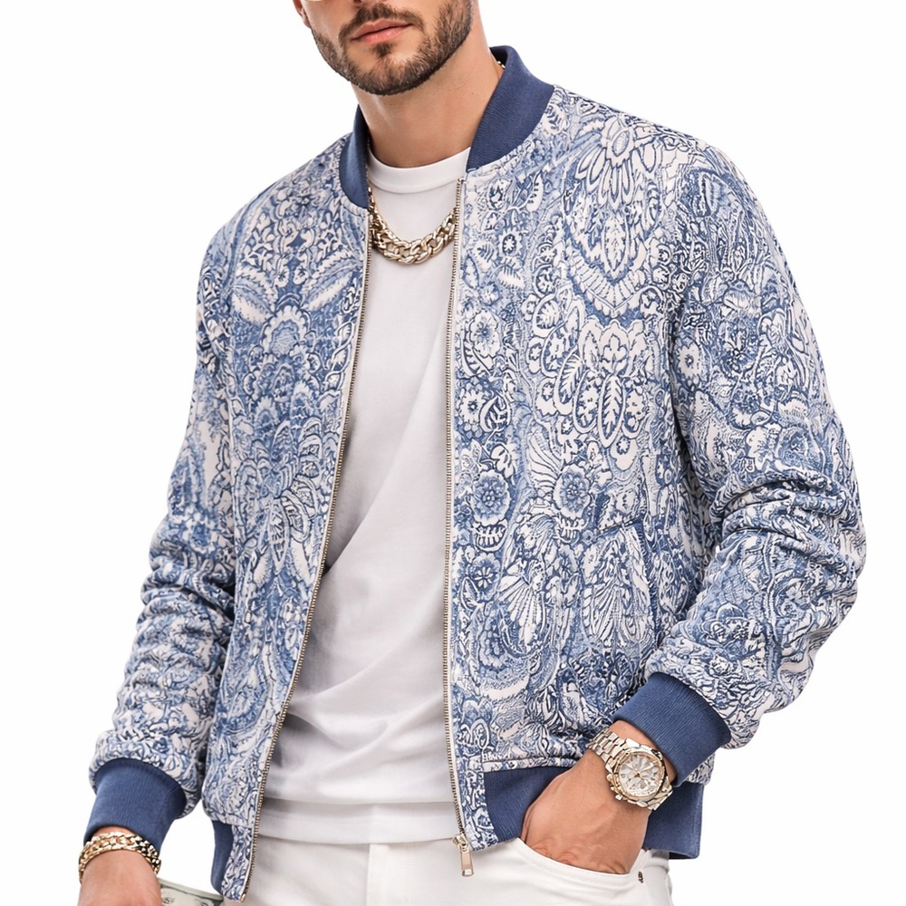 Eleventy Paisley Bomber Jacket – New With Tags